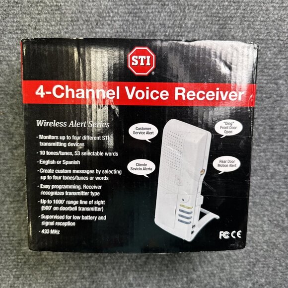 Safety Technology International (STI) 4-Channel Voice Receiver with Antenna & AC - Picture 1 of 6
